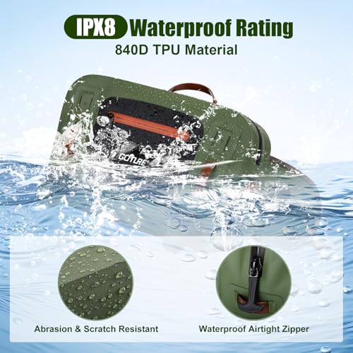 Waterproof Fishing Waist Pack (B1:10L Green Waterproof Tackle Bag)