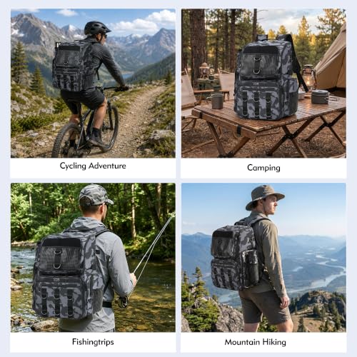 Fishing Backpack with Rod Holders