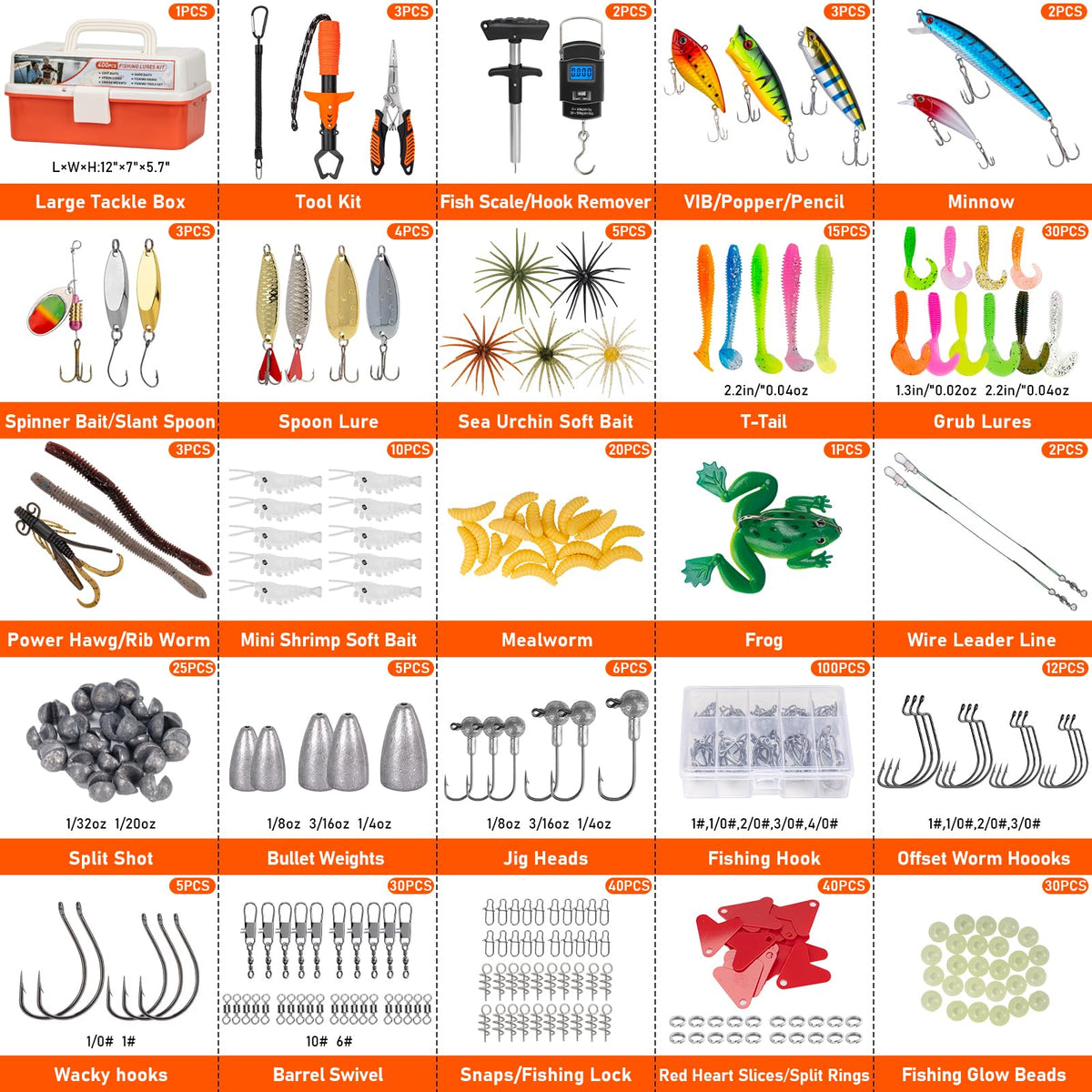 400PCS Large 3 (ORANGE)