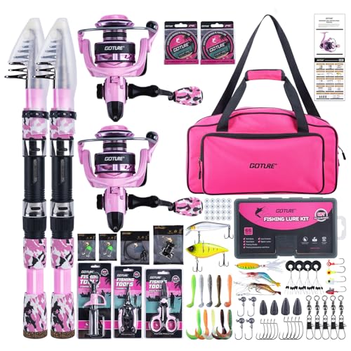 Pink Fishing Rod and Reel Combo