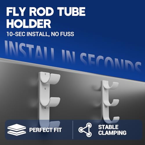 Triple Fly Rod Tube Holder (White / 2.5")