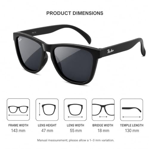 Polarized Golf Sunglasses and Hiking for Men Women (Matte Black / Gray)