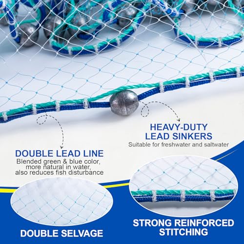 Fishing Cast Net Saltwater Freshwater
