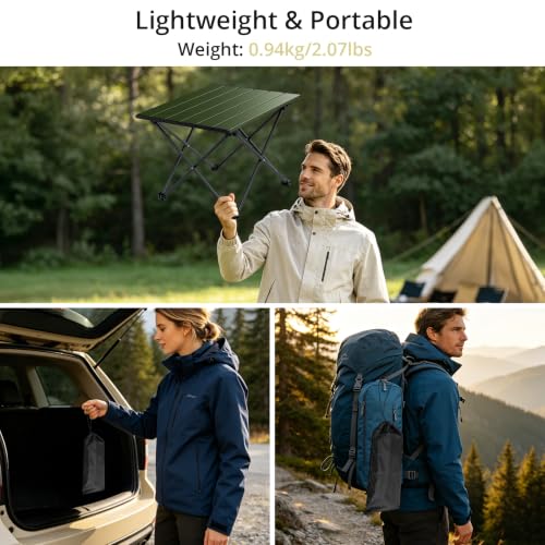 Small Folding Camping Table (Green)