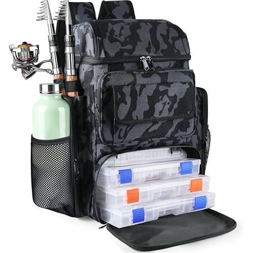 Fishing Backpack with Rod Holders