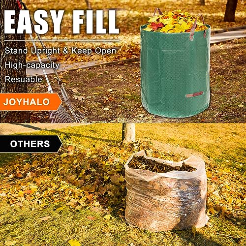 72 Gallon 3 Pack Reusable Yard Waste Bags for Lawn & Garden (Green-72 Gallons)