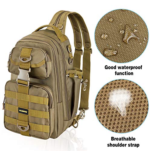 Fishing Backpack Tackle Bag (Khaki Single Backpack)