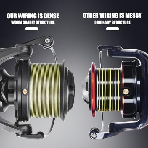 Heavy Duty Spinning Reel Metal Body with CNC Machined Spool 55LB Max Drag 6