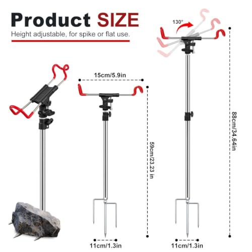 2 Pack Rod Holder for Ground (34.64")