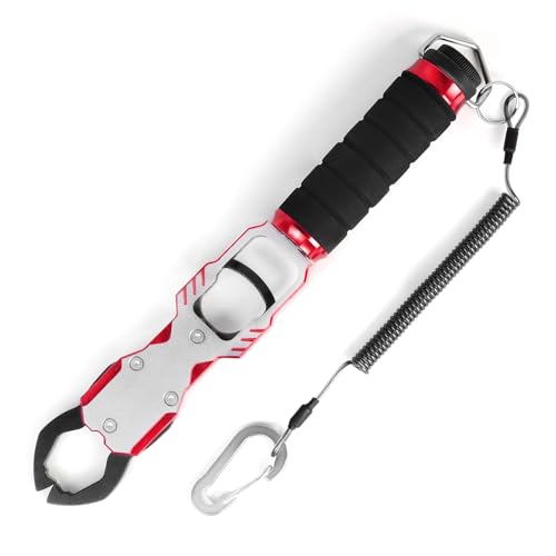 Fish Lip Gripper with Scale 40lb Aluminum Alloy Fishing Grabber