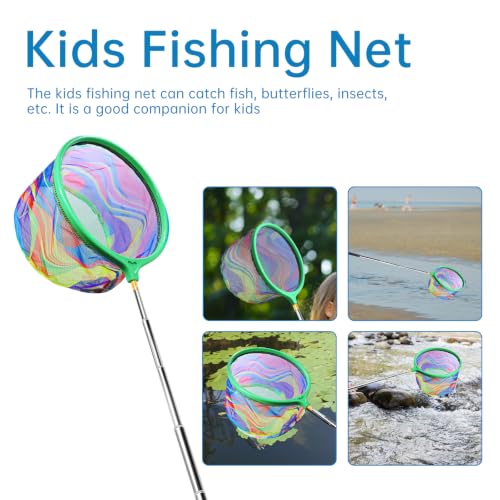 2PCS Fishing Net with Bucket (Orange + Green)