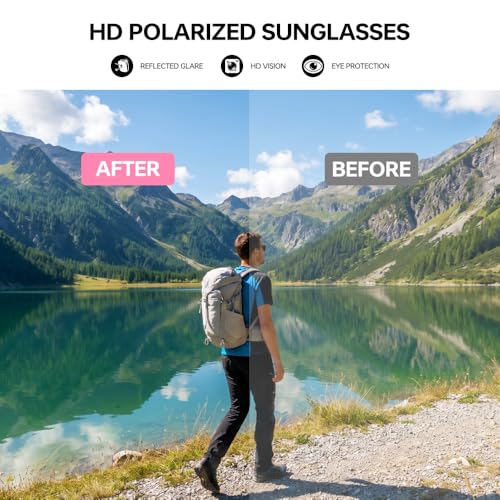 Polarized Running Sunglasses for Men Women Ultra (Elegant White Pink)