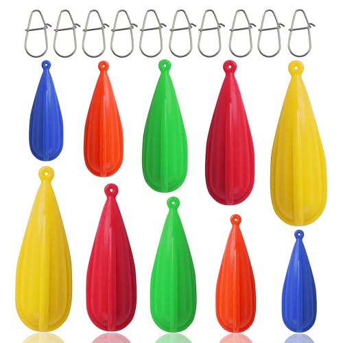 Fishing Practice Plugs Bait Casting Practice Plugs 5 Size Mixed Colors Silicone Weights Fishing Practice Plug for Kids Beginners Improving Throwing Casting Skills (10pcs)