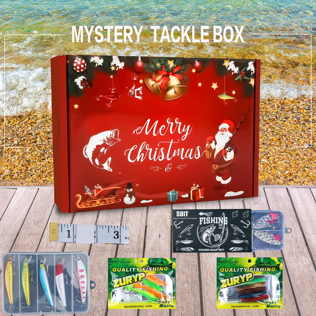 Christmas Fishing Gift Lures Kit Christmas Edition (Christmas Fishing Gift Box)