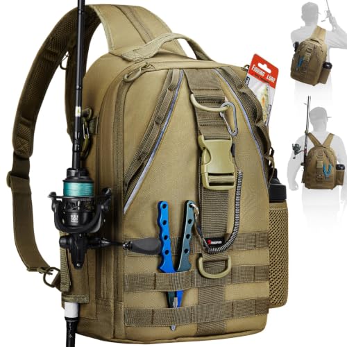 Fishing Backpack (Khaki / Large)