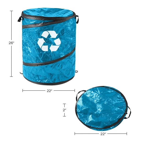 Pop Up Collapsible Trash Can (Blue / 44-Gallon)