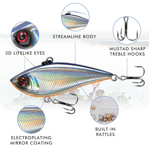 Fishing Lures Lipless Crankbaits (B-1.8",0.2oz)