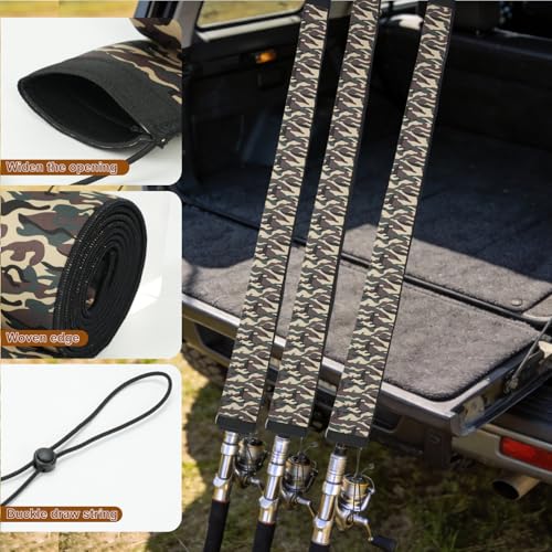 Premium Neoprene Fishing Rod Sleeves (60" / 4-Jungle Camo)