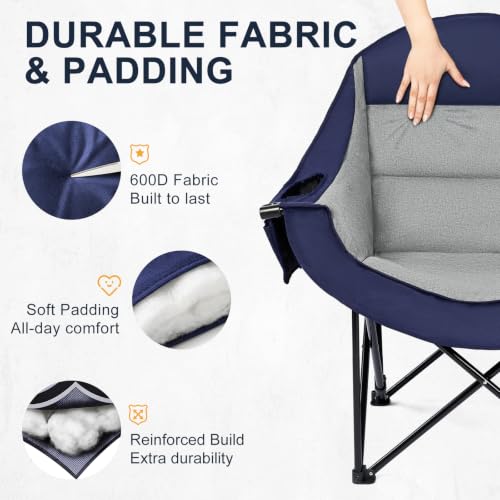 Oversized Camping Chair for Adults (Blue)