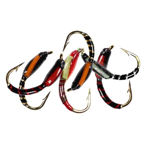24Pcs Fly Fishing Flies Trout Lures Fishing Tackle Fly Fishing Flies with Boxed Trout Bass Artificial Fish Bait (24Pcs-Caddis Midges)