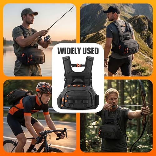 Fishing Chest Pack with Rod Holde