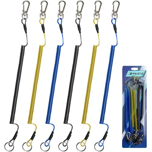 6 pcs Fishing Coiled Lanyards