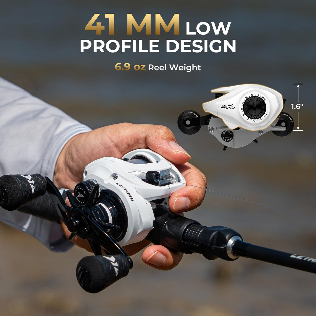Lethal Phantom Twin (RH Reel, 6'8" M Rod (2-Piece + Extra Tip))