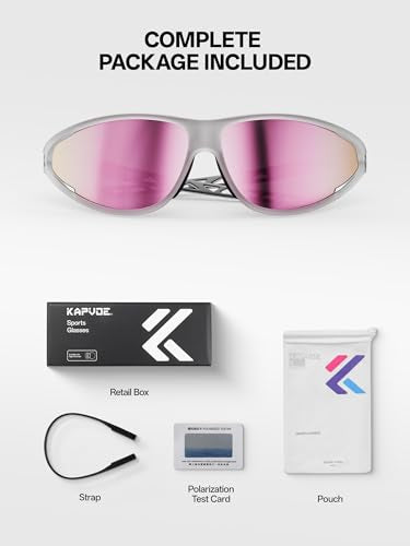 Polarized Sports Sunglasses for Men Women (06 Pink)