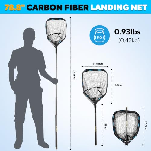 Fishing Net with Telescoping Handle (Single Net - 6.56 Ft Full Length)