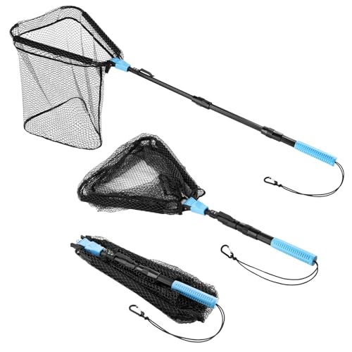 Triangle Fishing Net with Non (44" Full - Floating Net (Telescopic Pole))