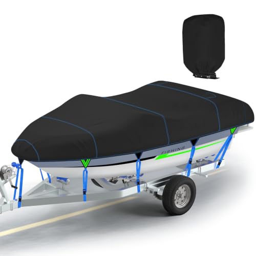 1200D Bass Fishing Boat Cover Waterproof with Reflective Strips