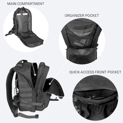 Military Tactical Backpack for Men 25L Molle Hiking Daypack