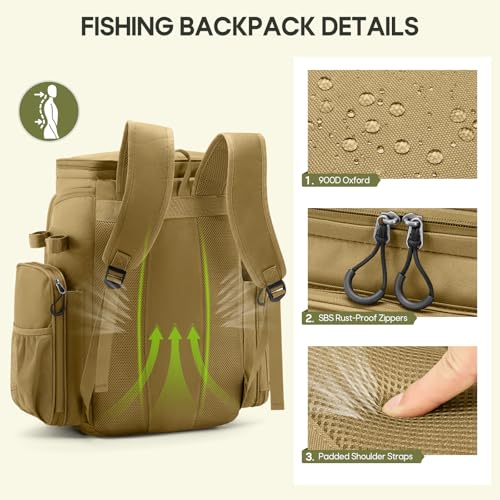 Fishing Backpack (Khaki)