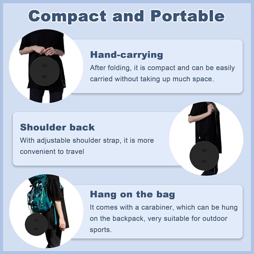 Upgraded Telescoping Stool Collapsible Stool with Cushion & Carry Bag
