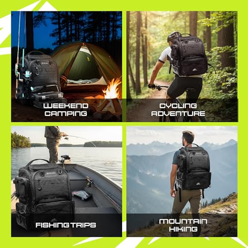 Waterproof Fishing Backpack with Rod Holders (Fishing Backpack Only)