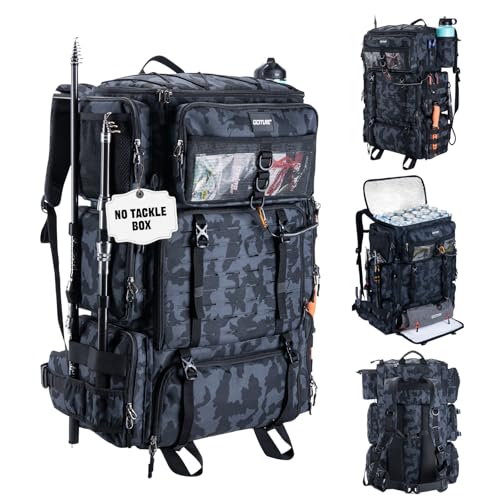 Fishing Tackle Backpack with Cooler (Camo (Only Bag, Without Tackle Box))