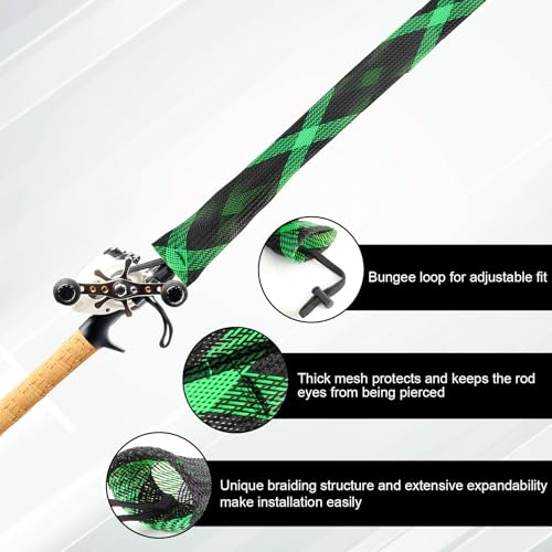 rodsleeves green (75" / BLACK&GREEN)