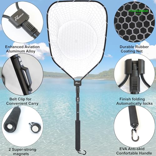 Fly Fishing Net (B:Square-Extend Length 32.5")