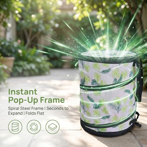 Collapsible Trash Can Camping with Zipper Lid