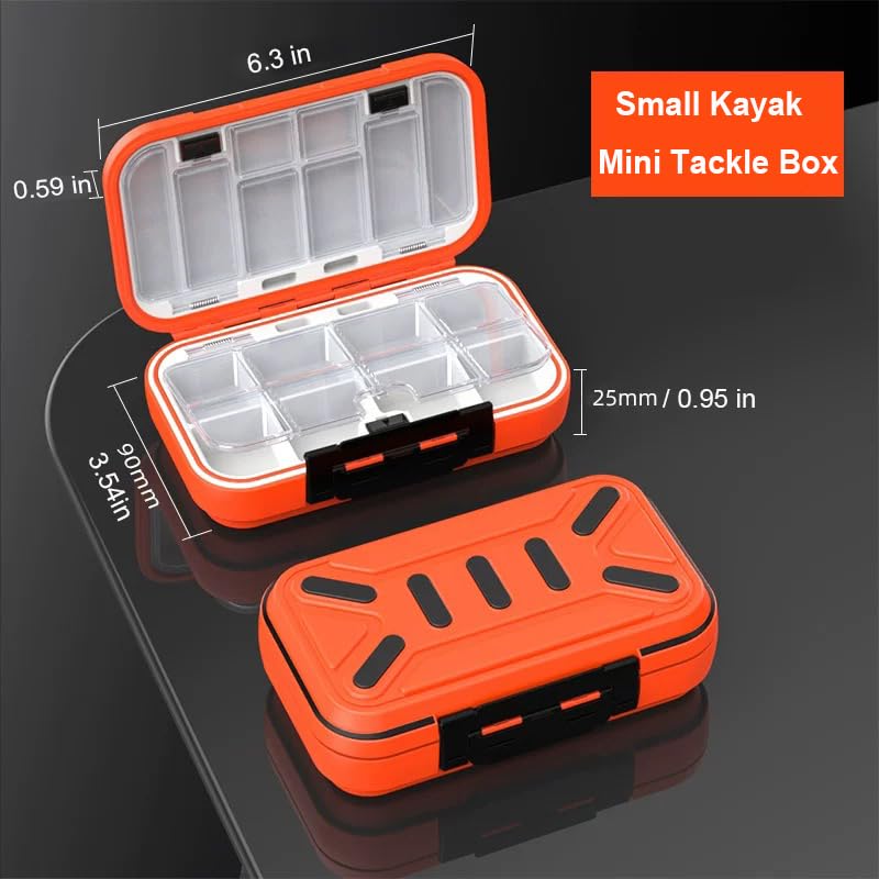 small tackle box (Orange (Size:6.3’’L x 3.74’’W x 2.16H))
