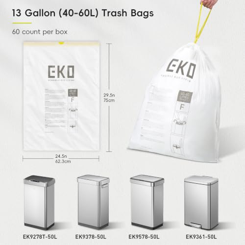 Ultra Strong Extra (60 Count (Pack of 1) / 13 Gallon Bags/Code F (Lavender))