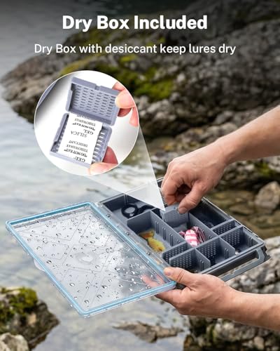 3600 Tackle Trays Boxes (Gray / 2pcs 3600 (10.9x7.3x1.7inch))