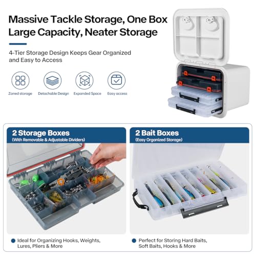 Marine Deck Access Hatch Storage Box 12.4" x 17.3" (white)