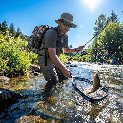 Fishing Gear Fishing Rod & Fishing Backpack (Camo Fishing Backpack)
