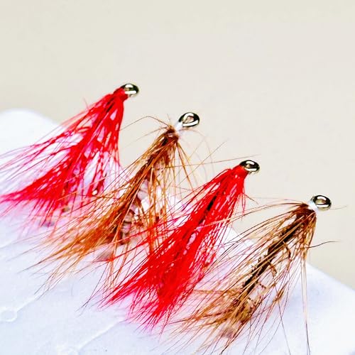 10Pieces Fly Fishing Flies Lure Artificial Insects Winged Caddis (Brown&Red)