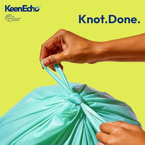 5 Gallon 200 Counts Small Green Trash Bags with Handle (Green 5 Gal / 1 Dispenser Box(4 Rolls))