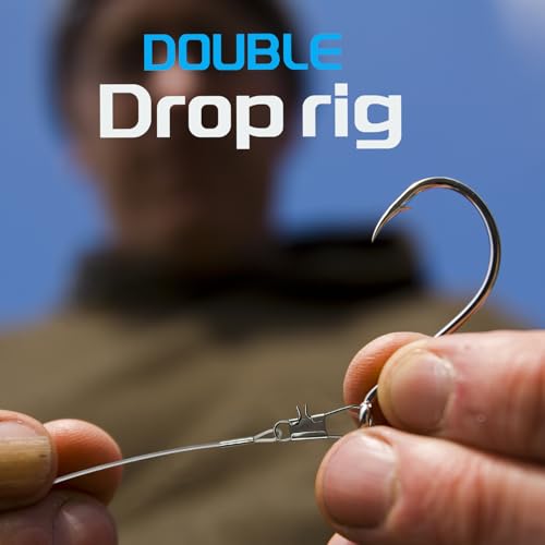 Double Drop Saltwater Fishing Rig (Double Drop Rig-12Pack-Clear / Mono)