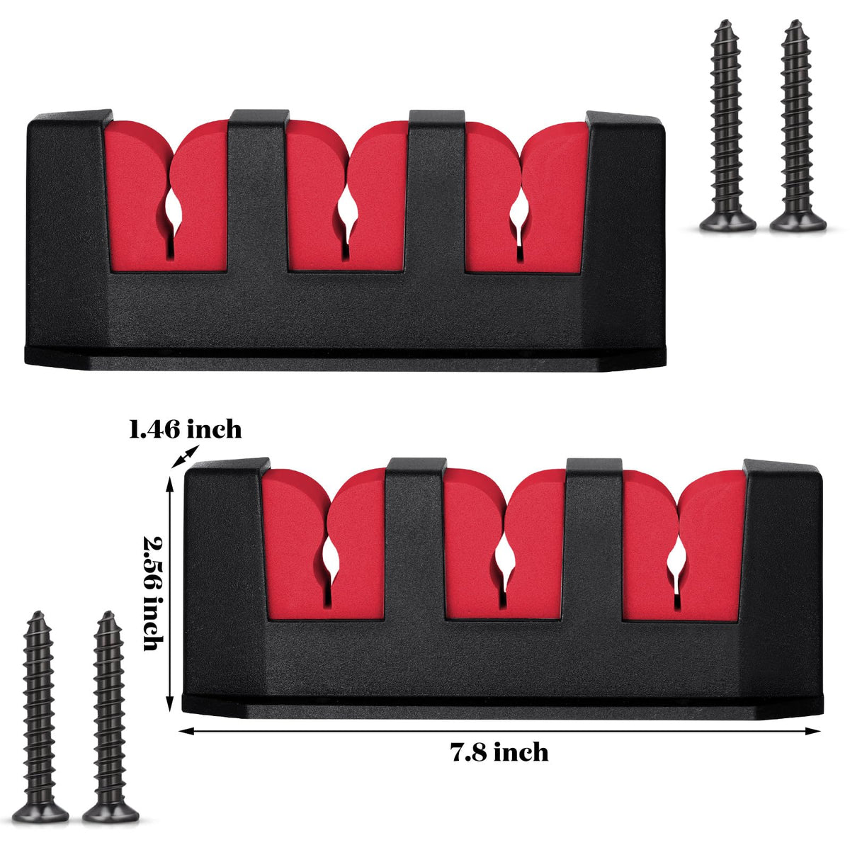 4 Pcs Rod Holders Fishing Boat Pole Holder (Red / 7.8 Inch)