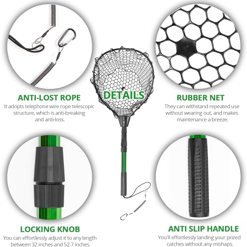 Rubber Fishing Net with Handle