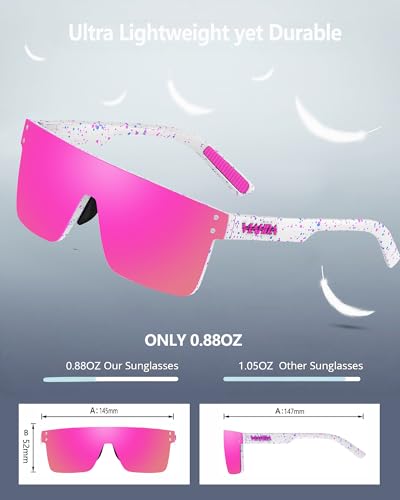 Polarized Sunglasses for Men (White/Pink)